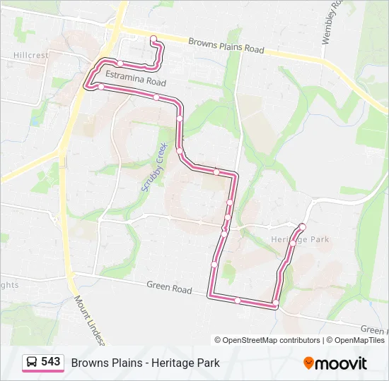 543 Bus Line Map