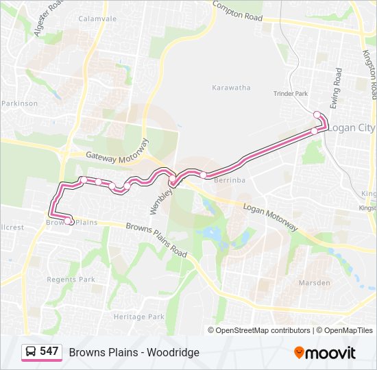 547 Bus Line Map