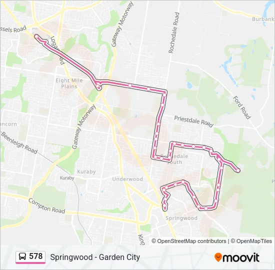 578 Bus Line Map