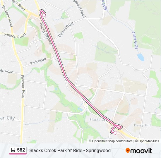 582 Bus Line Map