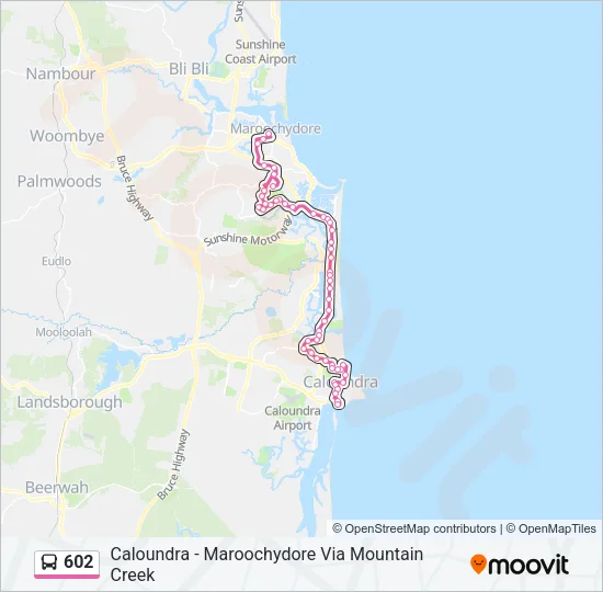602 Bus Line Map