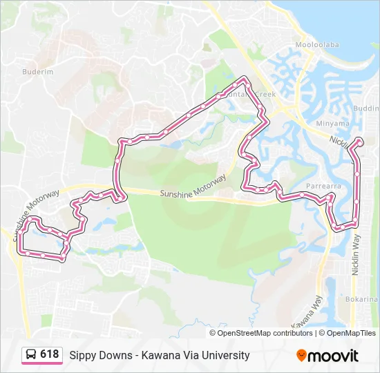 618 Route: Schedules, Stops & Maps - Kawana Shoppingworld (Updated)