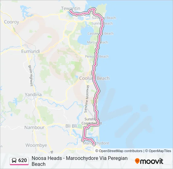 620 Bus Line Map
