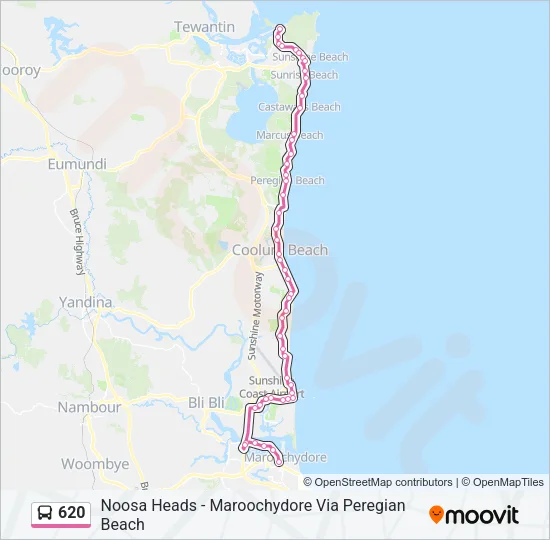 620 Bus Line Map
