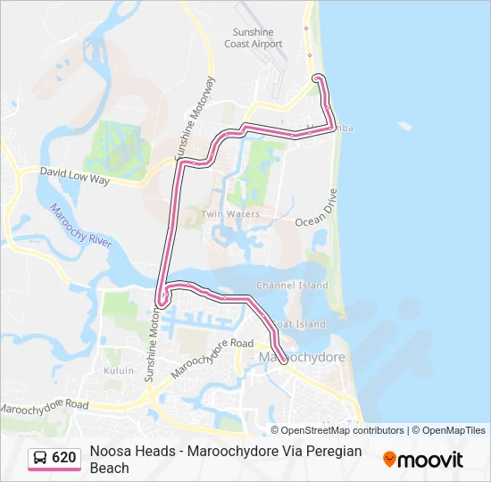 620 Bus Line Map