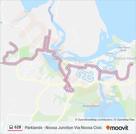 628 Bus Line Map