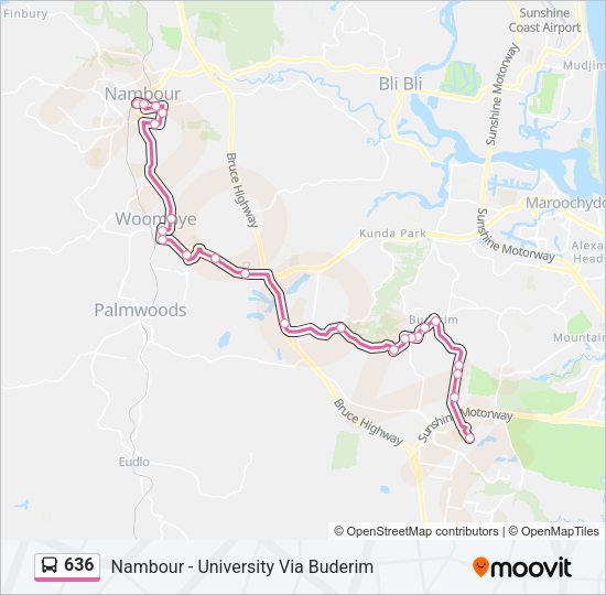 636 Bus Line Map