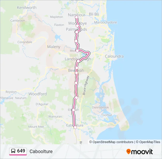 649 Bus Line Map