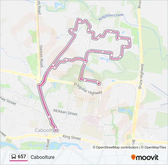 657 Bus Line Map
