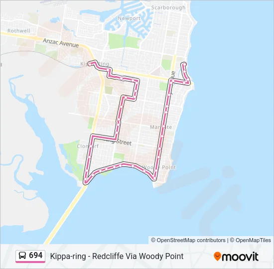 694 Bus Line Map