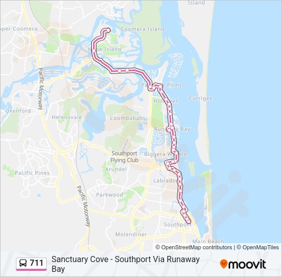 711 Bus Line Map