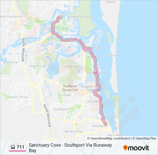 711 Bus Line Map