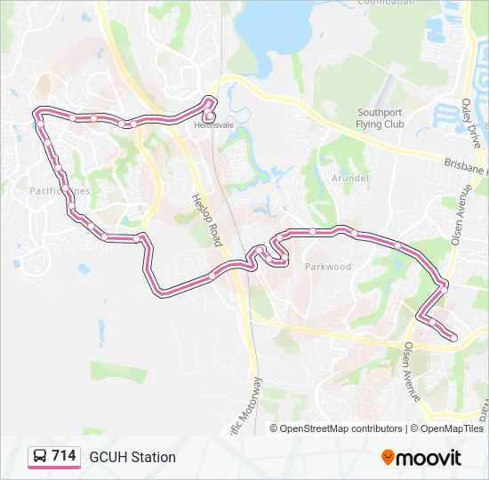 714 Bus Line Map