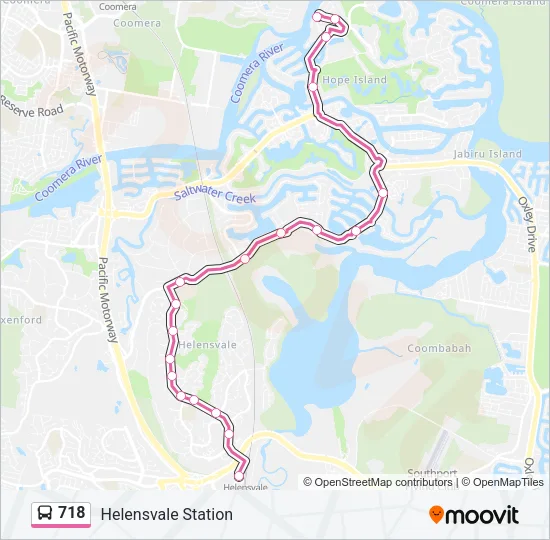 718 Bus Line Map