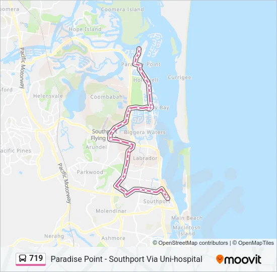 719 Bus Line Map
