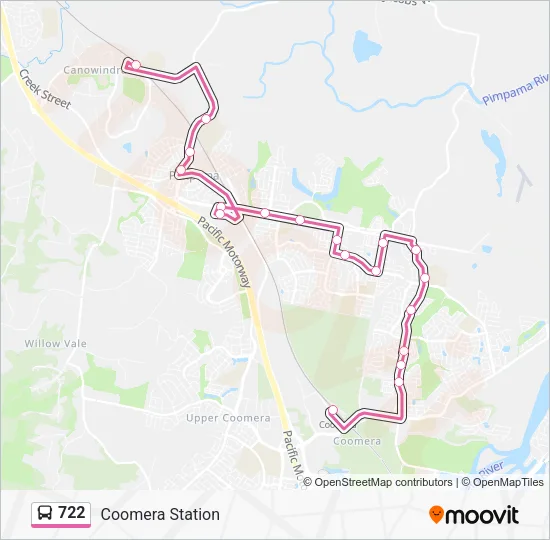 722 Bus Line Map