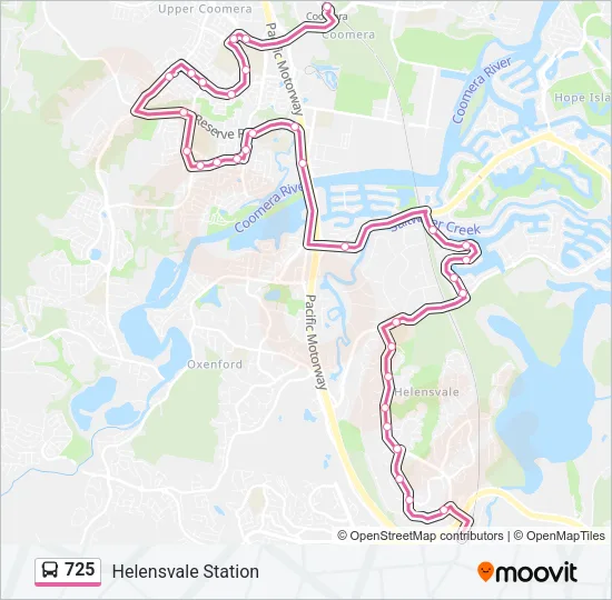 725 Bus Line Map