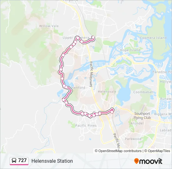 727 Bus Line Map