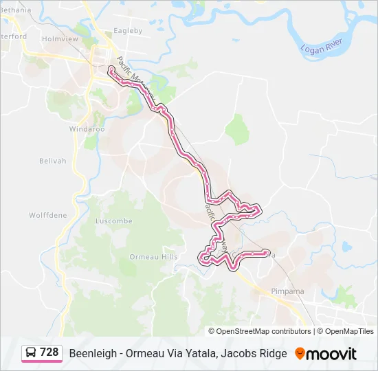 728 Bus Line Map