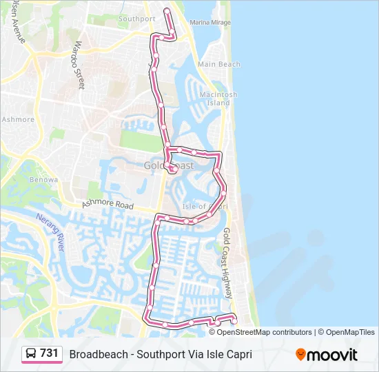 731 Bus Line Map