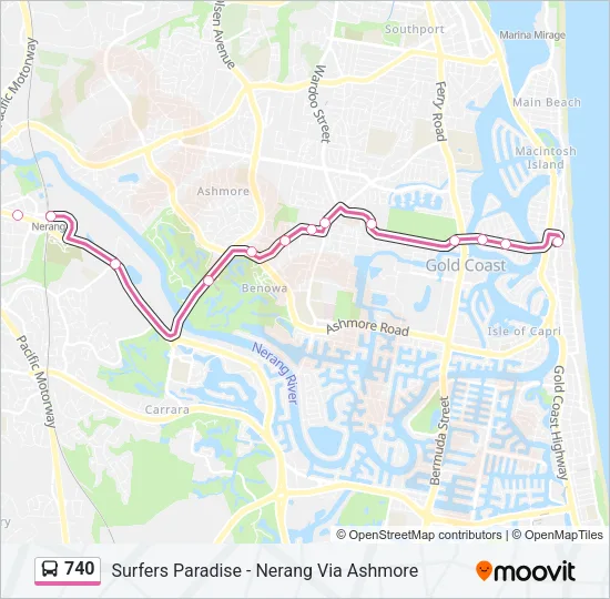 740 Bus Line Map