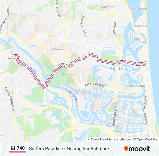 740 Bus Line Map