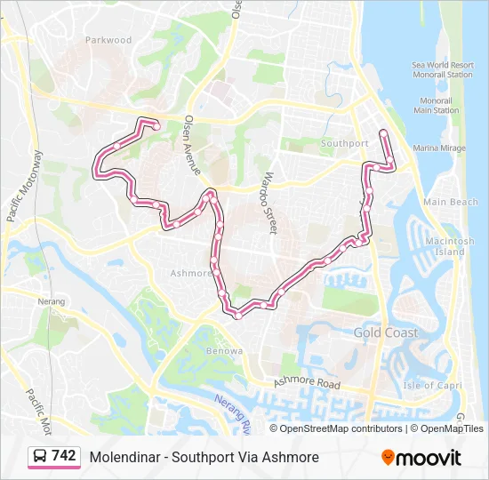 742 Bus Line Map