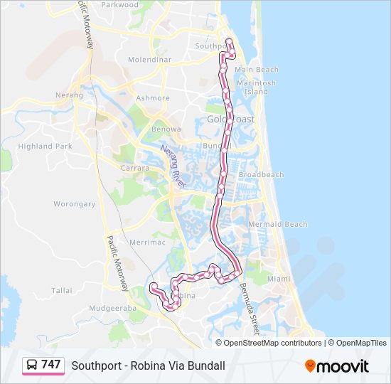 747 Bus Line Map
