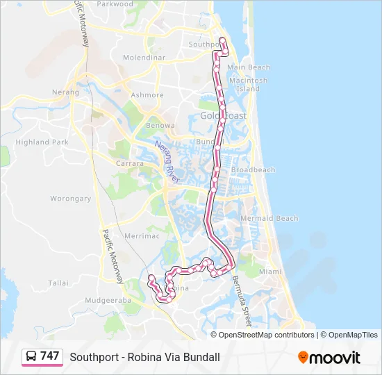 747 Bus Line Map