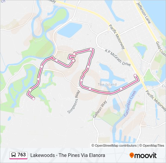 763 Bus Line Map