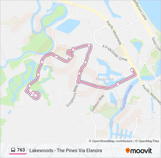 763 Bus Line Map