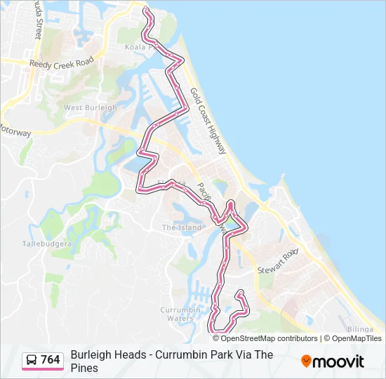 764 Bus Line Map