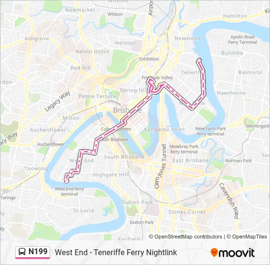 N199 Route: Schedules, Stops & Maps - Teneriffe Ferry (Updated)