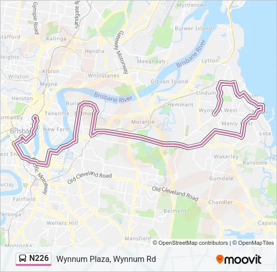 N226 Bus Line Map