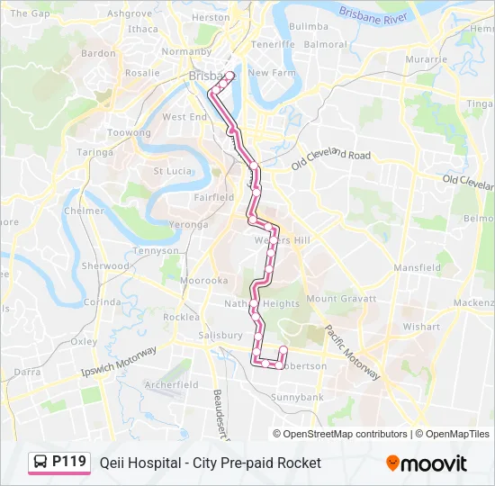 P119 Bus Line Map