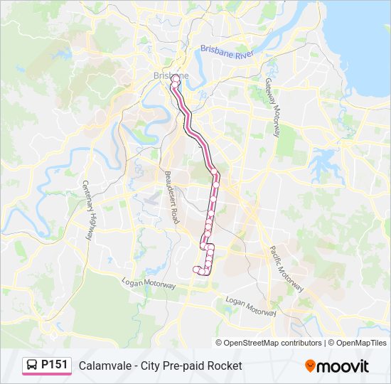 P151 Bus Line Map