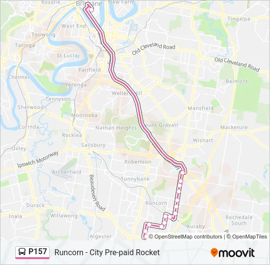 P157 Bus Line Map