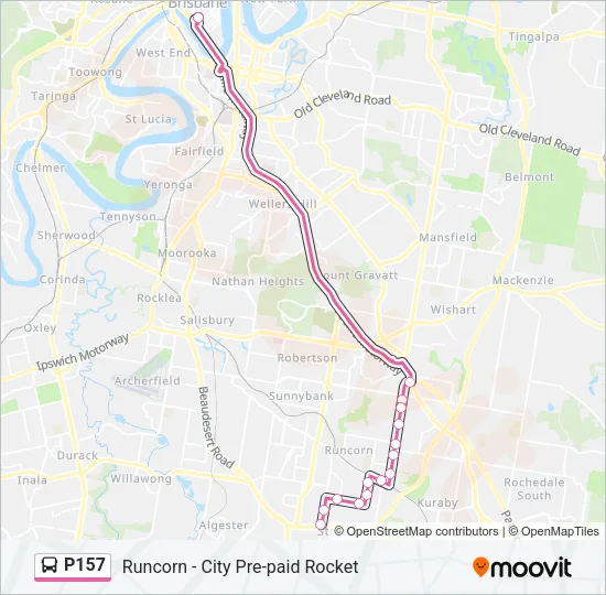 P157 Bus Line Map
