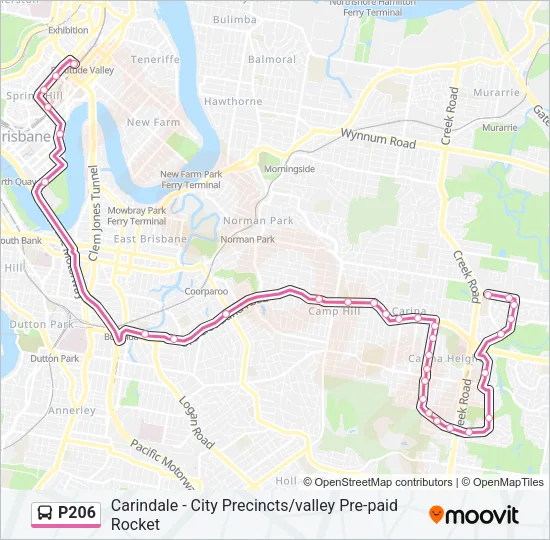 P206 Bus Line Map