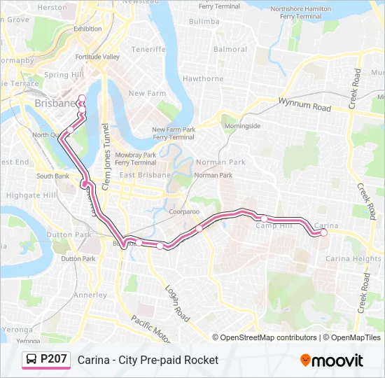 P207 Bus Line Map