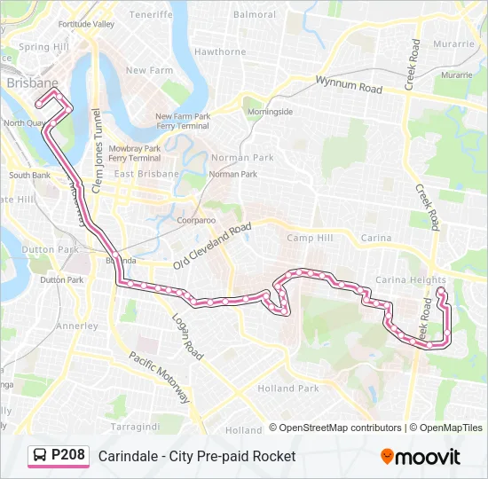 P208 Bus Line Map