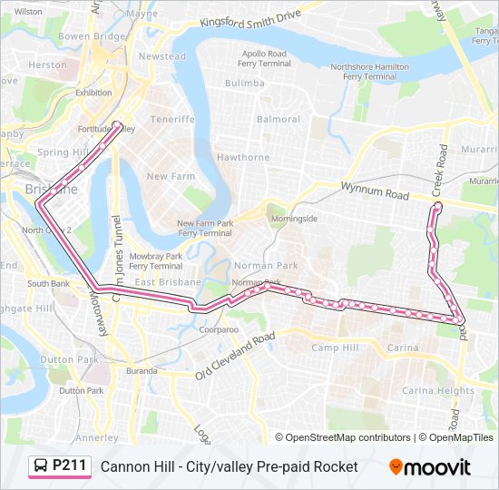 P211 Bus Line Map