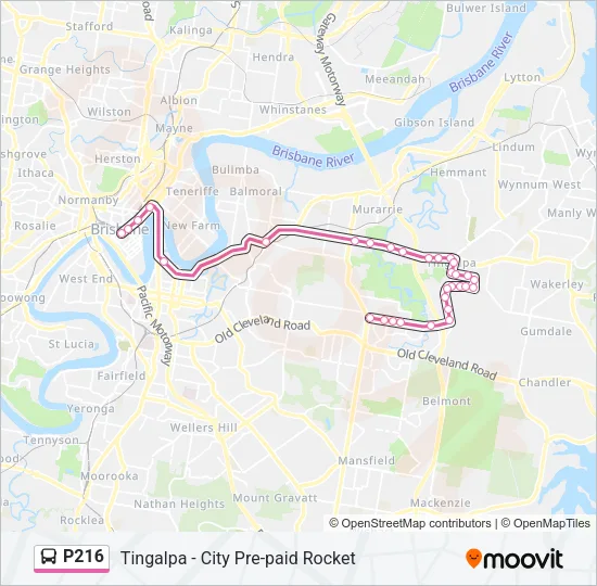P216 Bus Line Map
