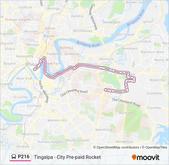 P216 Bus Line Map