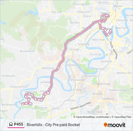 P455 Bus Line Map