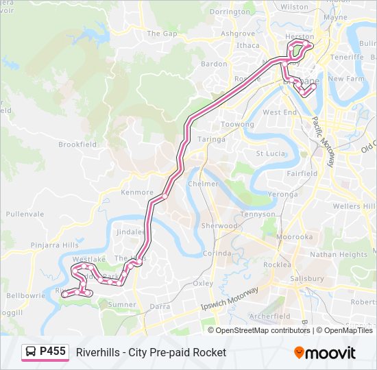 P455 Bus Line Map