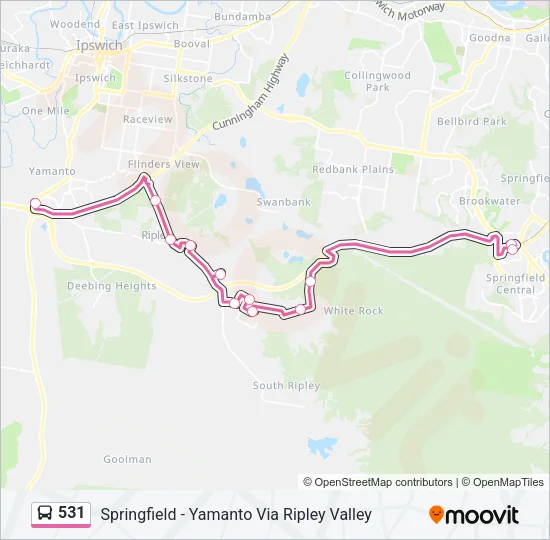531 Bus Line Map