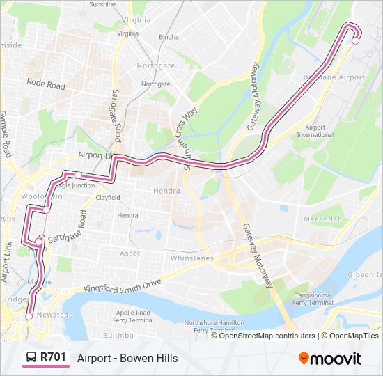 R701 Bus Line Map