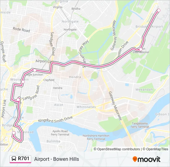 R701 Bus Line Map