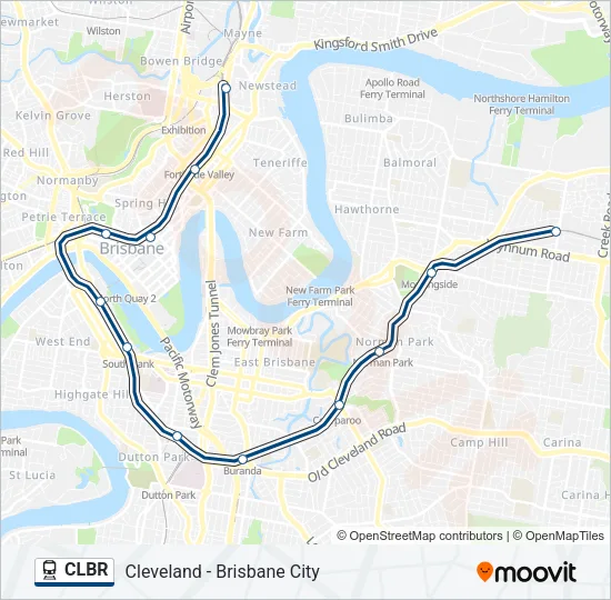 CLBR Train Line Map